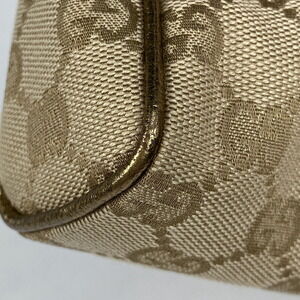 Gucci gold Handbag Abby canvas GG beige
